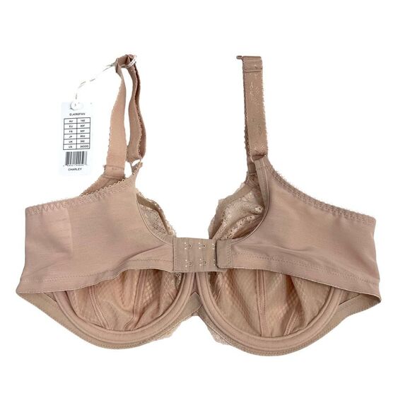 NEW Elomi Charley Stretch Plunge lace Bra Size 36DDD fawn nude - Picture 11 of 11